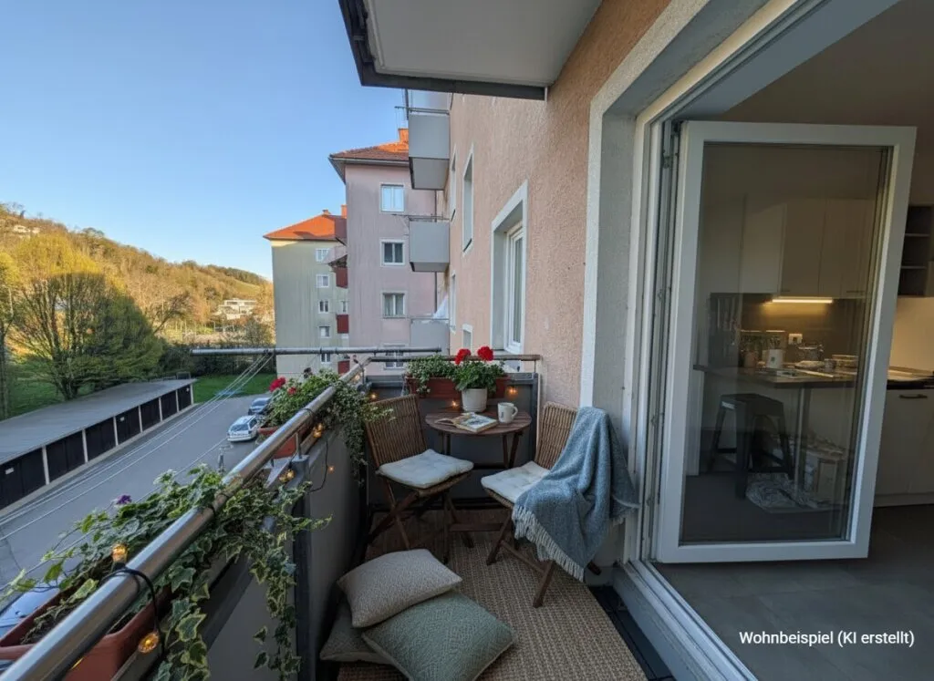 2-Zimmer-Wohnung (WG tauglich!) mit Balkon in Geidorf - saniert, zentral und vielseitig nutzbar! - Ansicht 2
