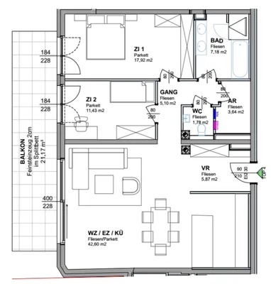 3-Zimmer-Wohnung kaufen in Mödling – 95 m², € 690.000 – Bild 9 von 9