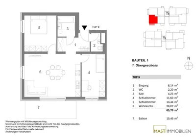 3-Zimmer-Wohnung kaufen in Korneuburg – 65,6 m², € 348.000 – Bild 17 von 17