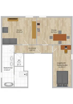 3-Zimmer-Wohnung mieten in Graz – 77,81 m², € 980 – Bild 17 von 17