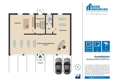 1-Zimmer-Gewerbeimmobilie mieten in Linz Land – 133 m², € 1.495 – Bild 13 von 13