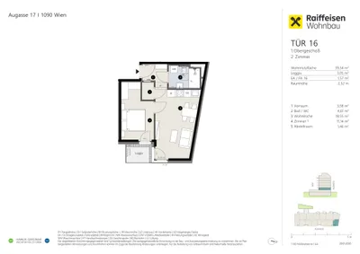 2-Zimmer-Wohnung kaufen in Wien – 40,49 m², € 348.900 – Bild 5 von 5