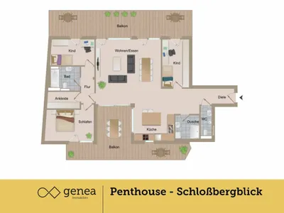 4-Zimmer-Wohnung mieten in Graz – 122 m², € 2.600 – Bild 2 von 32