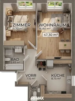 2-Zimmer-Wohnung kaufen in Neunkirchen – 49,3 m², € 99.000 – Bild 17 von 19