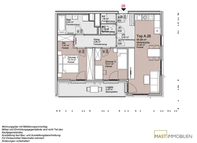 3-Zimmer-Wohnung kaufen in Wien – 65,89 m², € 459.000 – Bild 11 von 12