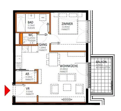 2-Zimmer-Wohnung kaufen in Wien – 50,25 m², € 290.000 – Bild 10 von 11