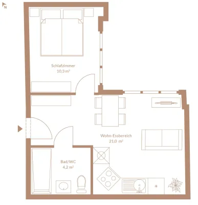 2-Zimmer-Wohnung mieten in Wien – 36 m², € 990 – Bild 9 von 9