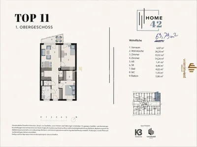 3-Zimmer-Wohnung kaufen in Sankt Pölten Land – 69,73 m², € 299.000 – Bild 29 von 29