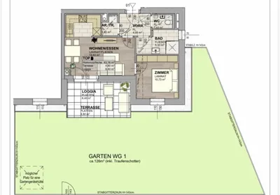 2-Zimmer-Wohnung mieten in Baden – 43 m², € 849 – Bild 8 von 8