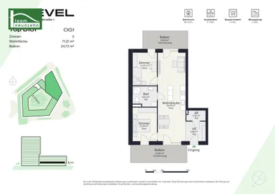 3-Zimmer-Wohnung mieten in Graz – 70,41 m², € 1.049 – Bild 24 von 24