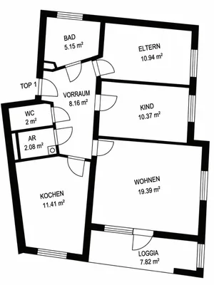 3-Zimmer-Wohnung mieten in Braunau am Inn – 77 m², € 850 – Bild 8 von 8