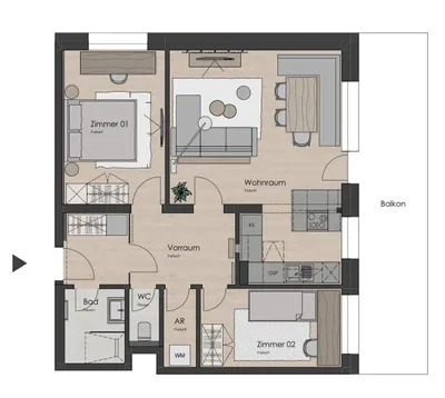 3-Zimmer-Wohnung mieten in Zell am See – 80 m², € 1.485