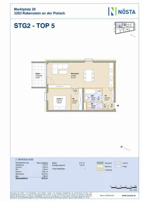 2-Zimmer-Wohnung mieten in Sankt Pölten Land – 63,53 m², € 768 – Bild 4 von 4