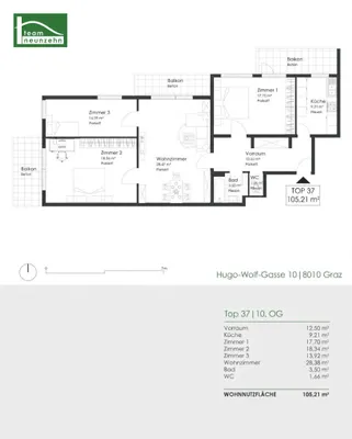 4-Zimmer-Wohnung kaufen in Graz – 105,21 m², € 340.000 – Bild 18 von 18