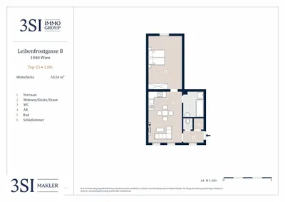 2-Zimmer-Wohnung kaufen in Wien – 53,54 m², € 383.000 – Bild 18 von 18