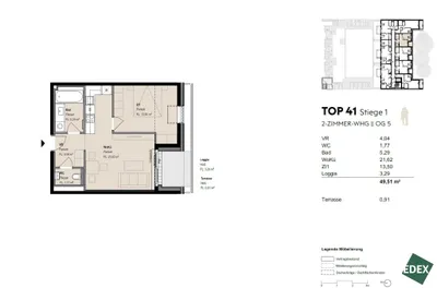 2-Zimmer-Wohnung mieten in Wien – 46,22 m², € 1.599 – Bild 10 von 10