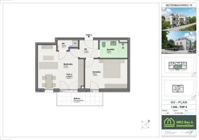 2-Zimmer-Wohnung kaufen in Salzburg Stadt – 44,93 m², € 418.000 – Bild 4 von 7