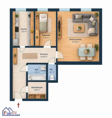 2-Zimmer-Wohnung kaufen in Wien – 53 m², € 209.900 – Bild 8 von 8