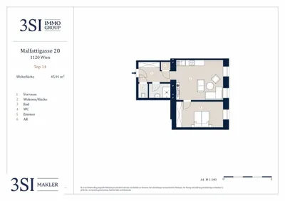 2-Zimmer-Wohnung kaufen in Wien – 45,91 m², € 275.000 – Bild 27 von 27