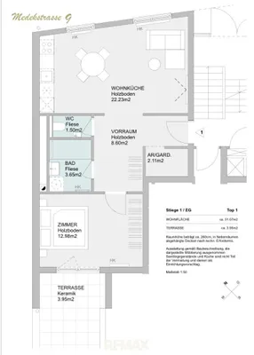 2-Zimmer-Wohnung mieten in Tulln – 51 m², € 950 – Bild 14 von 14