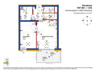 2-Zimmer-Wohnung mieten in Linz Land – 42,55 m², € 747 – Bild 15 von 15
