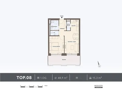 2-Zimmer-Wohnung kaufen in Villach – 48,9 m², € 298.000 – Bild 5 von 5