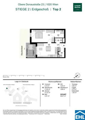 Immobilie kaufen in Wien – 46,57 m², € 411.000 – Bild 29 von 29