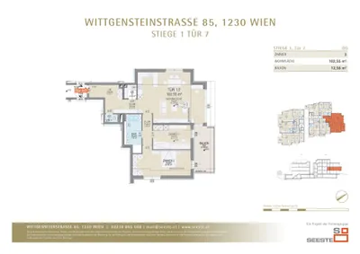 3-Zimmer-Wohnung kaufen in Wien – 100,73 m², € 792.000 – Bild 3 von 3