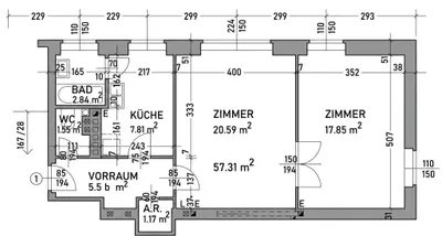 2-Zimmer-Wohnung mieten in Sankt Pölten – 57,31 m², € 478 – Bild 3 von 3