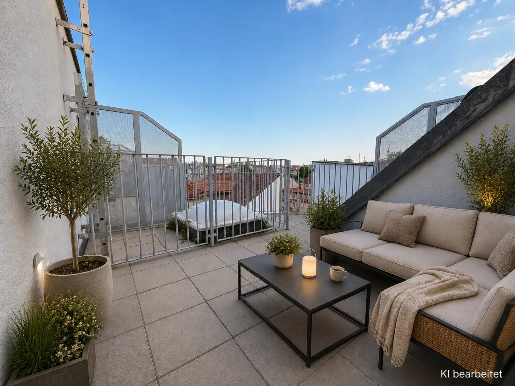 Moderne Maisonettewohnung mit Stadtpanorama - 87,77 m² Wohnfläche mit Dachterrasse - Widok 3