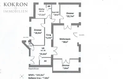 4-Zimmer-Wohnung kaufen in Wien – 149,3 m², € 1.290.000 – Bild 12 von 12