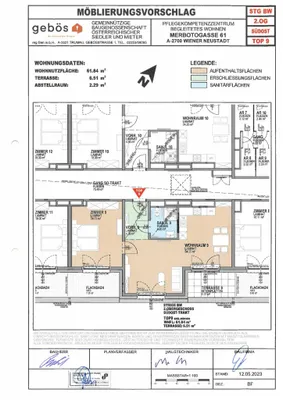2-Zimmer-Wohnung mieten in Wiener Neustadt – 61,84 m², € 1.196 – Bild 10 von 11