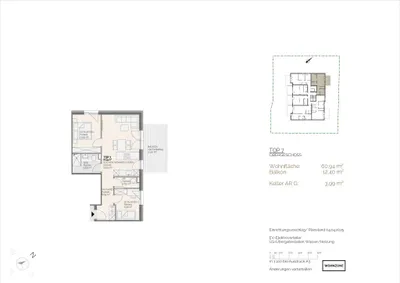 3-Zimmer-Wohnung kaufen in Ried im Innkreis – 60,94 m², € 283.000 – Bild 4 von 6