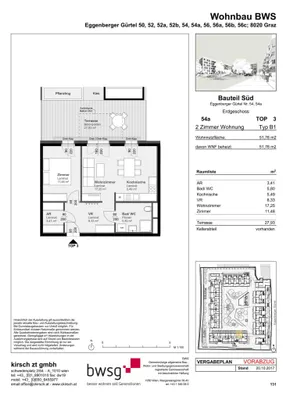 2-Zimmer-Wohnung mieten in Graz – 51,76 m², € 616 – Bild 4 von 4