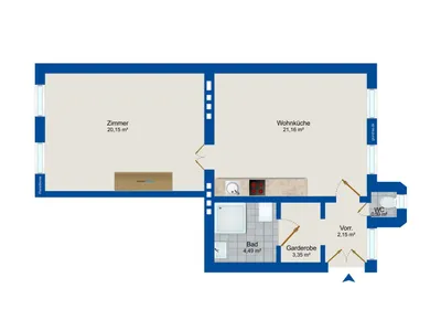 2-Zimmer-Wohnung kaufen in Wien – 51,89 m², € 225.000 – Bild 10 von 10