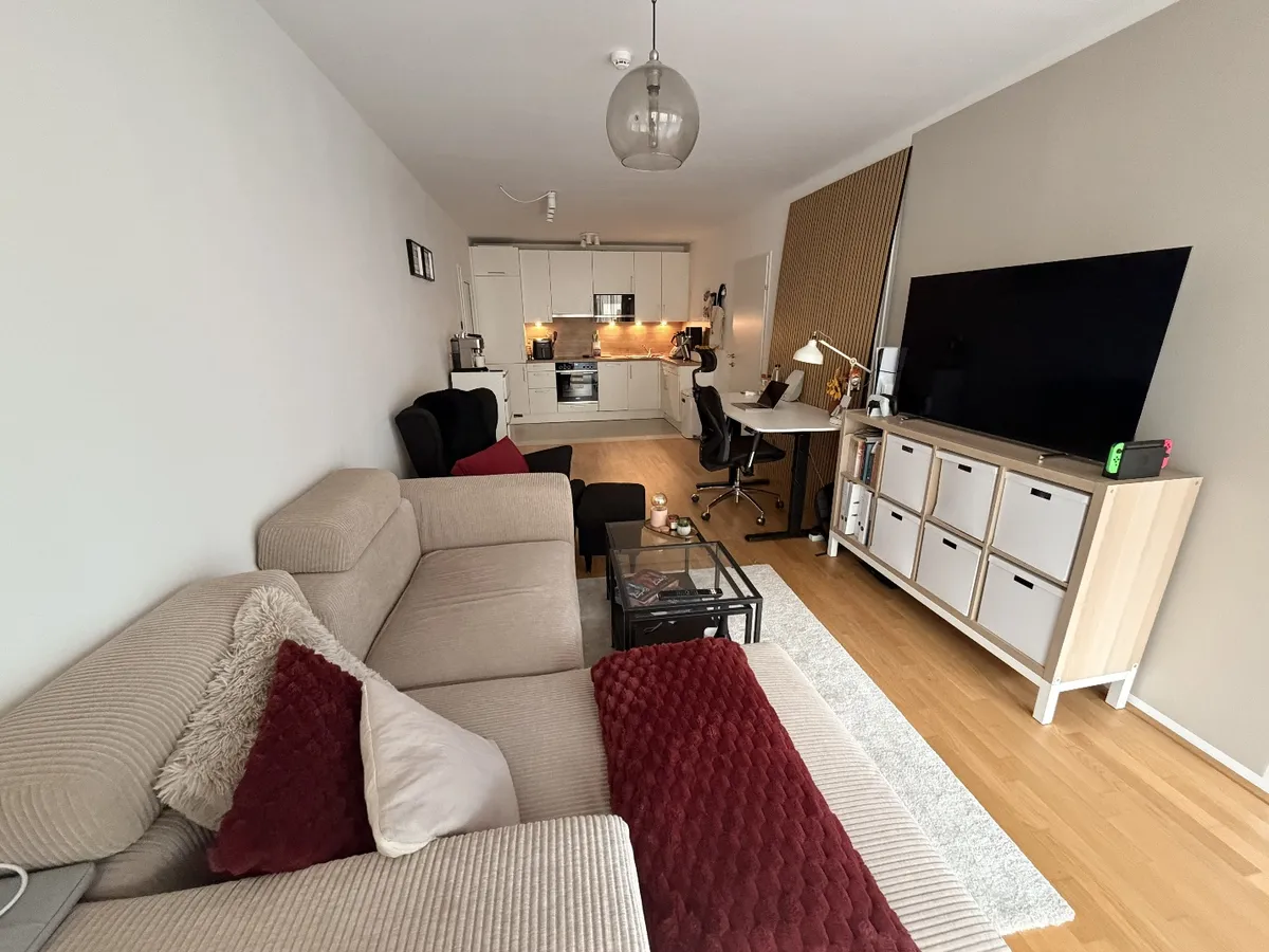 Gemütliche 46 m² Neubauwohnung mit 8,5 m² Loggia und 4,8 m² Einlagerungsraum - Ansicht 2