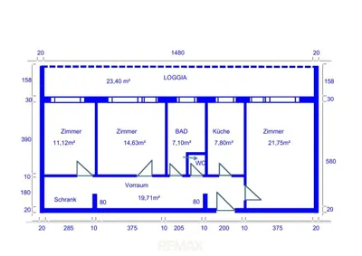 3-Zimmer-Wohnung mieten in Mödling – 82 m², € 1.092 – Bild 17 von 18