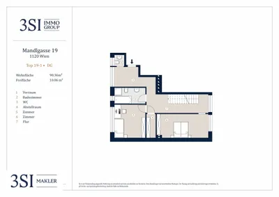 3-Zimmer-Wohnung kaufen in Wien – 90,36 m², € 599.000 – Bild 8 von 9