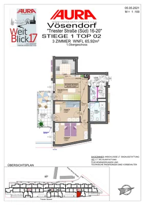 3-Zimmer-Wohnung mieten in Mödling – 65,68 m², € 1.049 – Bild 7 von 8