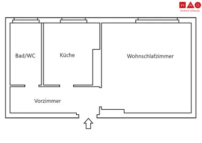 1-Zimmer-Wohnung mieten in Leoben – 40,48 m², € 345 – Bild 6 von 6