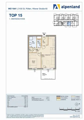 2-Zimmer-Wohnung mieten in Sankt Pölten – 47,8 m², € 725 – Bild 6 von 6