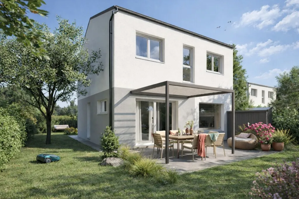 Nachhaltiges Ziegelmassiv-Niedrigenergiehaus | PV-Anlage, LWP, Eigengarten & Carport, Bruck an der Leitha