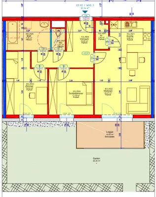 3-Zimmer-Wohnung mieten in Freistadt – 82,76 m², € 820