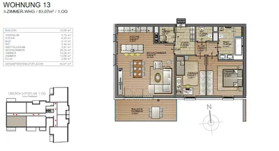 3-Zimmer-Wohnung mieten in Mödling – 83,07 m², € 1.999 – Bild 2 von 11