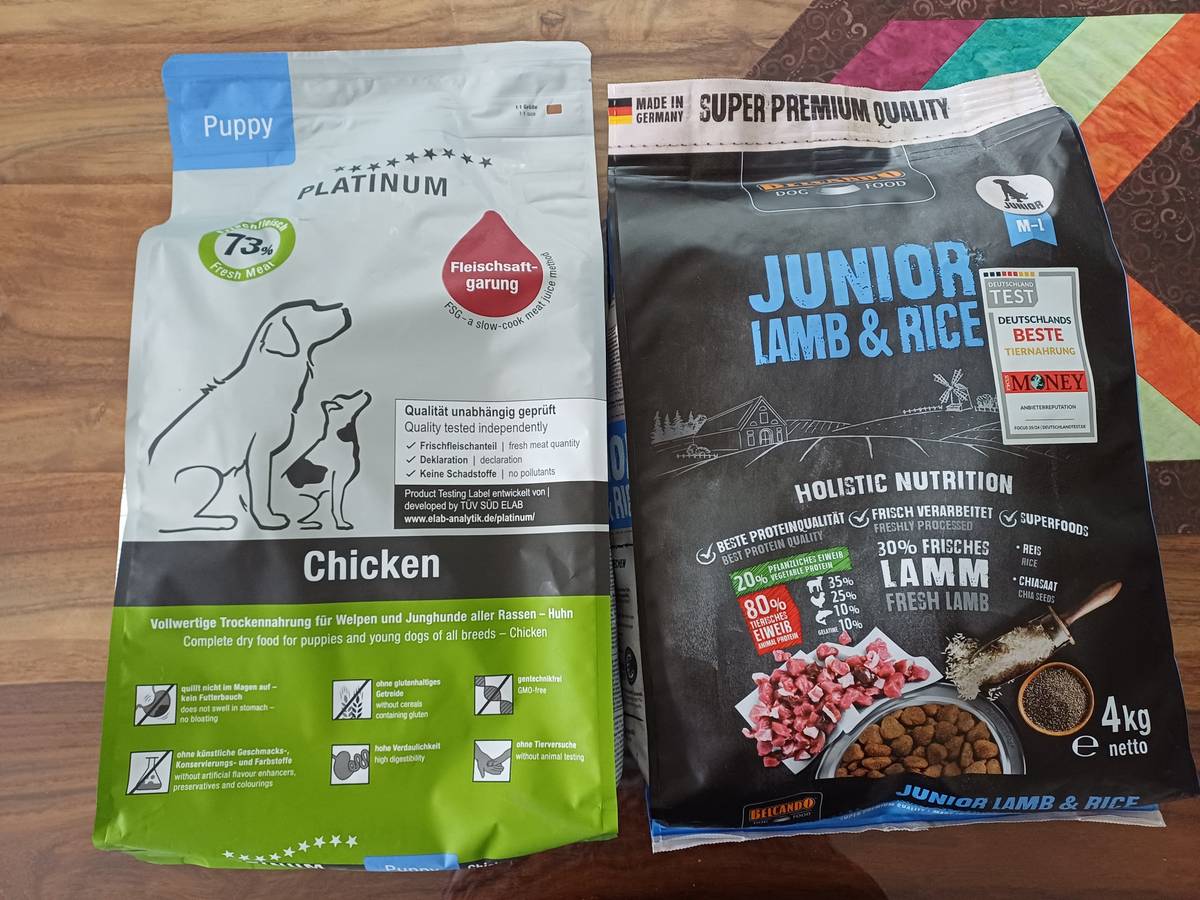 2 x Welpenfutter, Trockenfutter, Belcando, hundefutter, Platinum, JUNIOR,  Chicken, Huhn, Lamm, Reis, Qualittsfutter,  15,- (8151 Hitzendorf) -  willhaben