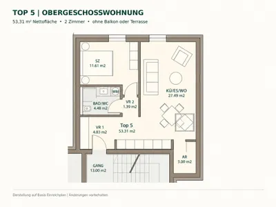 2-Zimmer-Wohnung kaufen in Wolfsberg – 53,31 m² – Bild 3 von 4