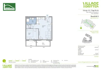 2-Zimmer-Wohnung mieten in Wien – 45,61 m², € 1.149 – Bild 21 von 21