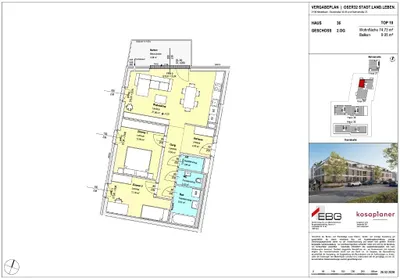 3-Zimmer-Wohnung mieten in Mistelbach – 75 m², € 916