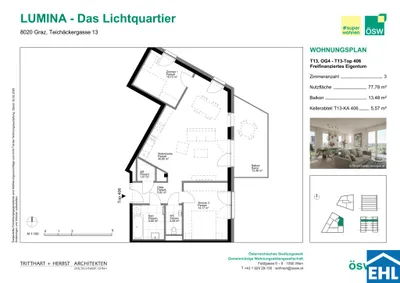 3-Zimmer-Wohnung kaufen in Graz – 77,78 m², € 362.000 – Bild 9 von 9
