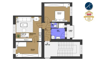 3-Zimmer-Wohnung mieten in Krems an der Donau – 62,01 m², € 1.022 – Bild 8 von 8